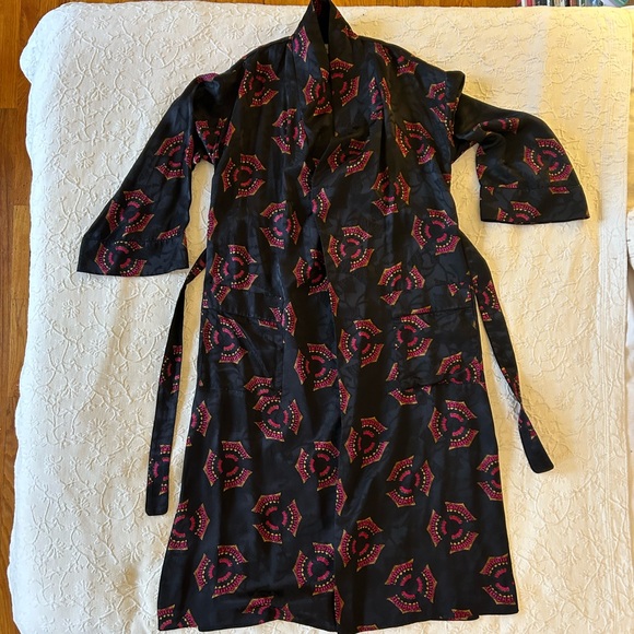 A.L.C. York Printed Silk Robe Jacket - Picture 2 of 7